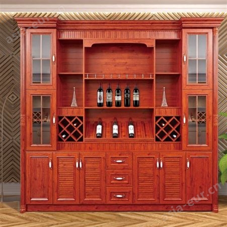 百和美全屋定制 全铝欧式家居 吊式装饰红酒柜 铝合金厨房地柜门板材