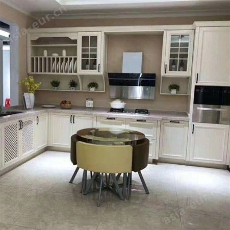 百和美 现代L型U型全铝橱柜 厨房收纳 家用整体大碗柜 铝合金板材组合灶台门板