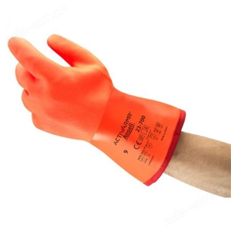 ansell/安思尔23-700 PVC全涂层抗低温保温防化防水手套