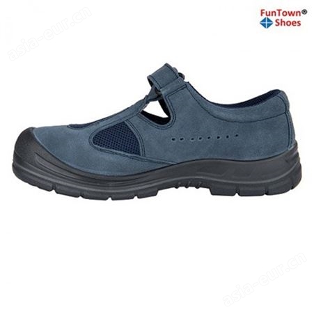 funtownshoes/范特仕6207 优质灰色反绒牛皮防砸防滑防静电安全鞋