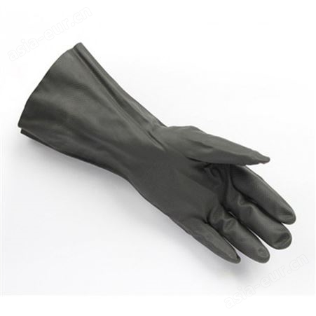 ansell/安思尔29-865黑色氯丁橡胶耐酸碱耐溶剂防化手套