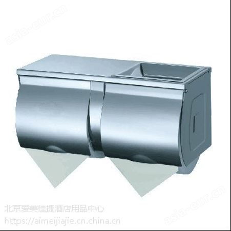 北京市不锈钢带烟灰缸双卷纸盒，厕所不锈钢双卷纸架，侧面掀盖，佳悦鑫jyx-210w1
