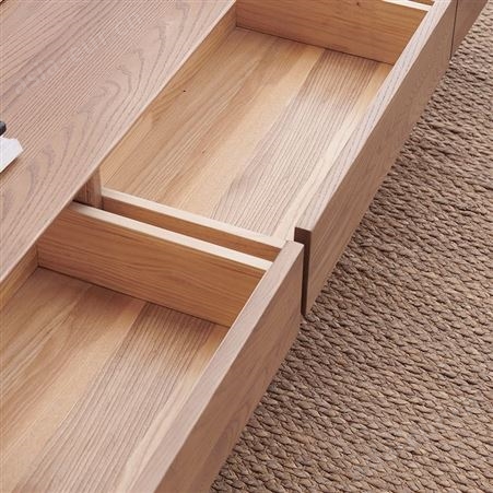 搏德森电视柜茶几组合现代简约2021年新款北欧实木白蜡木客厅储物柜