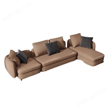 搏德森设计师高定/意式沙发头层简约大户型转角异型别墅客厅家具厂家