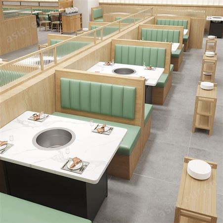 搏德森饭店餐桌椅主题实木椅子餐厅卡座沙发组合靠墙奶茶店桌椅厂家直供