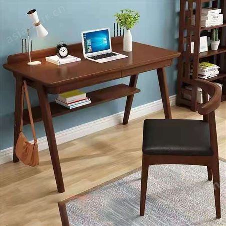 搏德森北欧风格家具实木书桌椅批发优质橡胶木书桌定制厂家