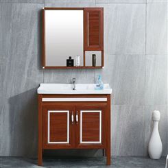 百和美定制全铝浴室柜 现代家居铝合金卫浴柜尺寸 带玻璃镜